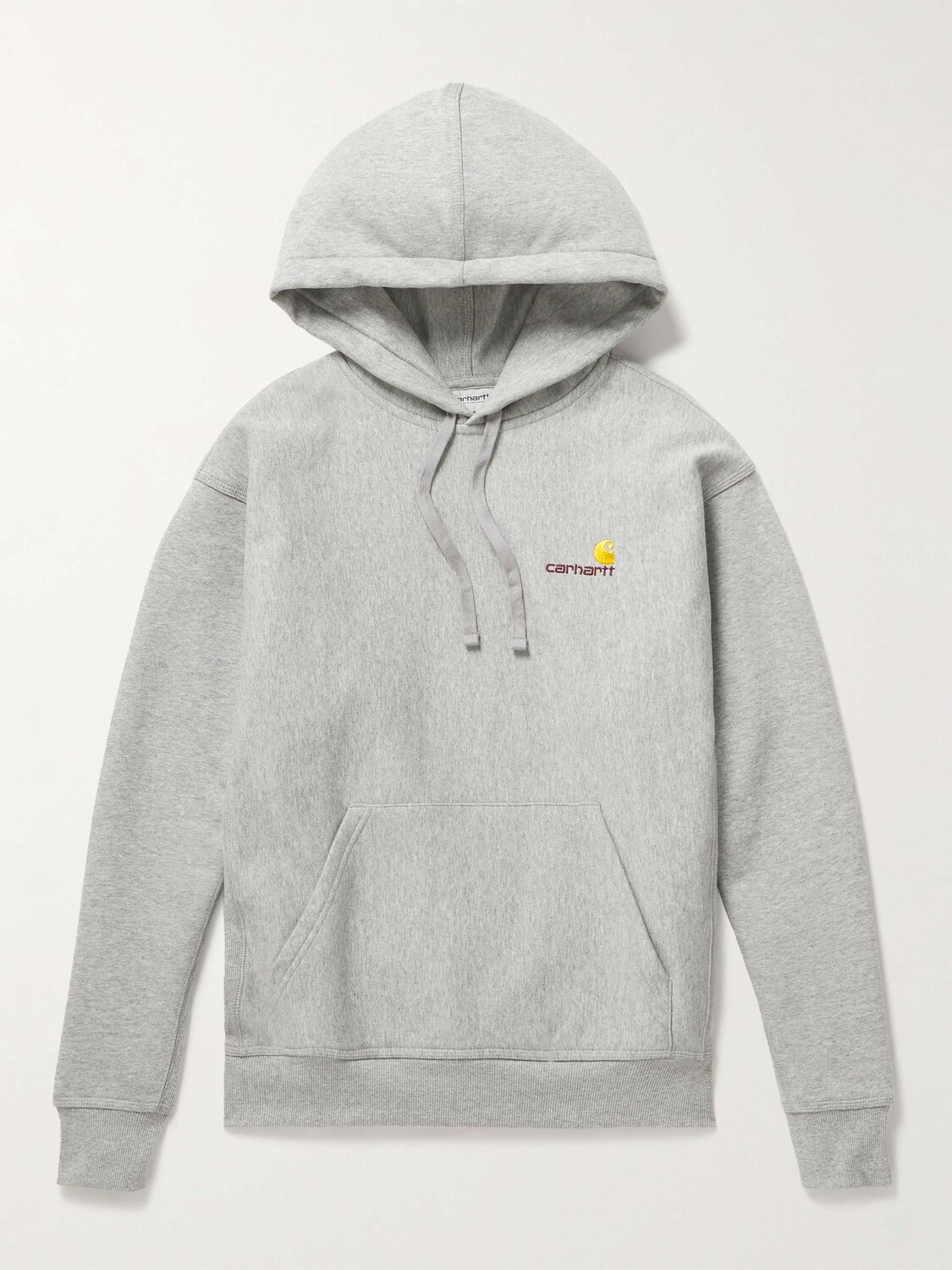 

Худи из смесового хлопкового джерси с вышитым логотипом American Script CARHARTT WIP, серый