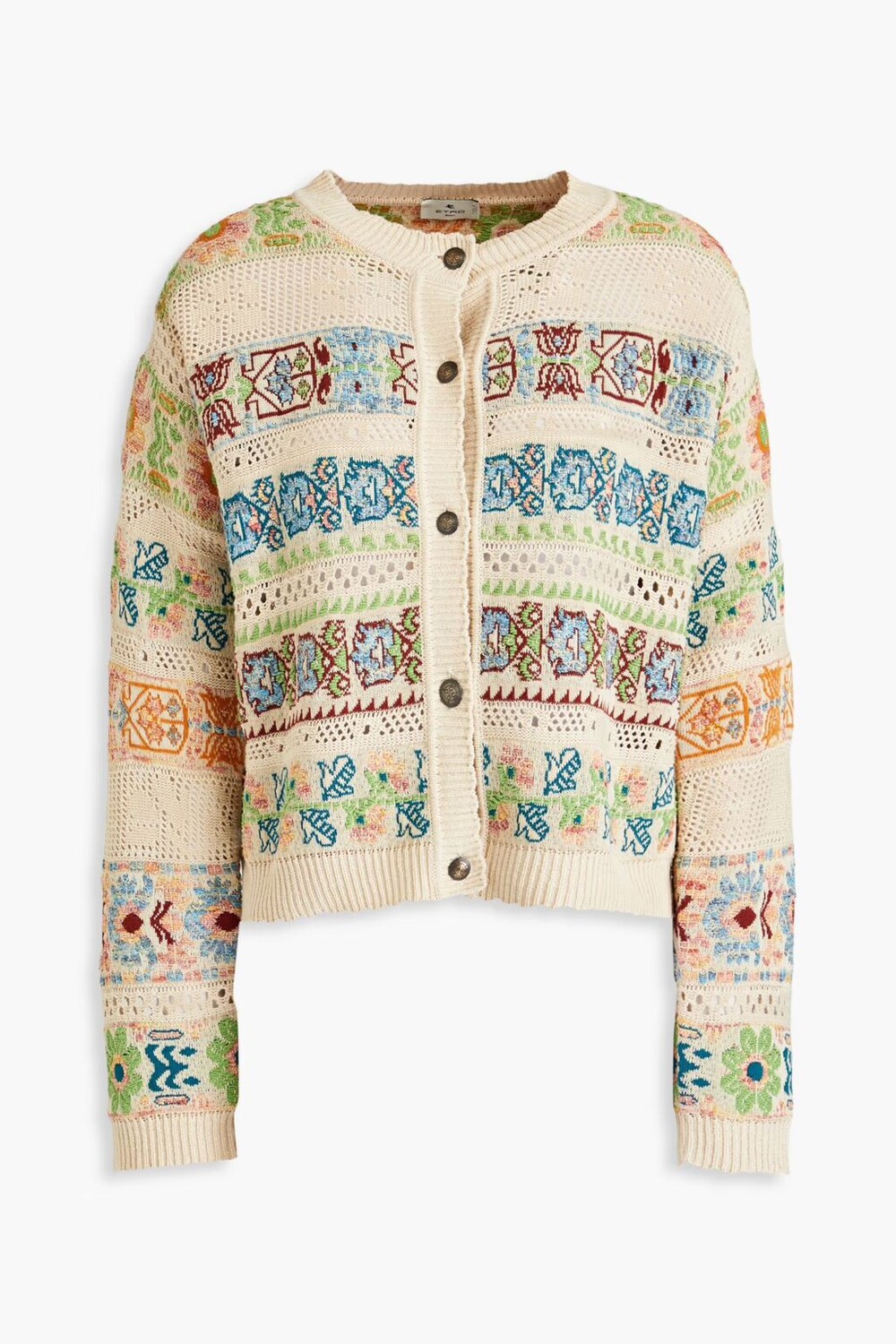

Кардиган жаккардовой вязки Etro, бежевый