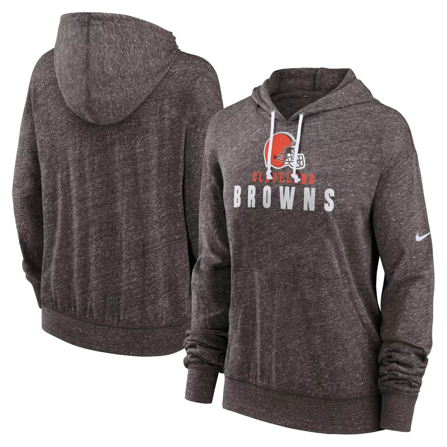 

Женский винтажный пуловер с капюшоном Nike Brown Cleveland Browns Gym Nike