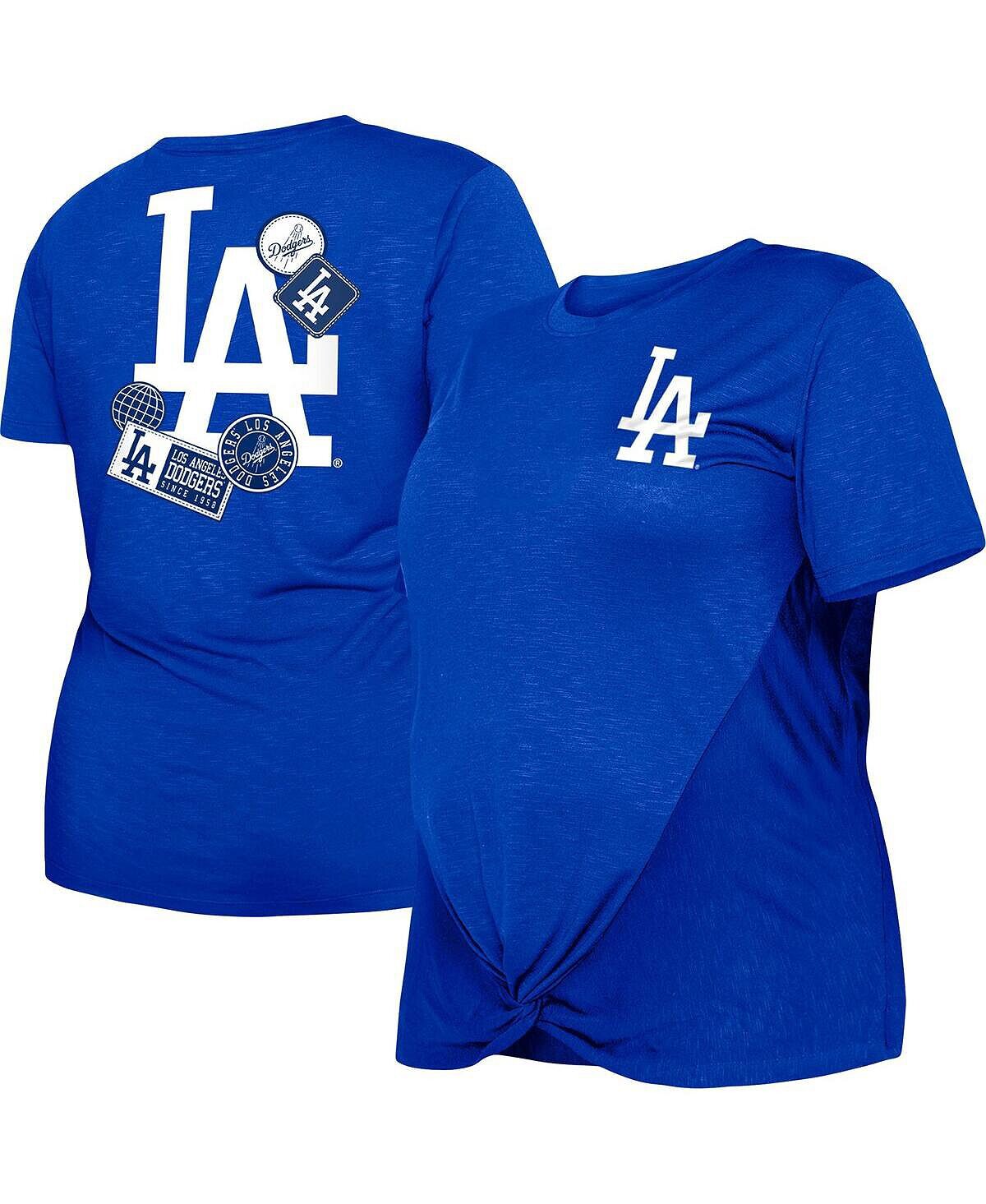 

Женская футболка размера плюс с двумя узлами спереди Royal Los Angeles Dodgers New Era