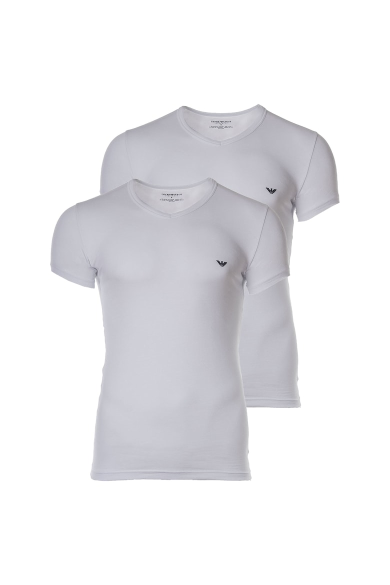 Нижнее белье, Домашняя футболка с логотипом - 2 шт D Emporio Armani, белый