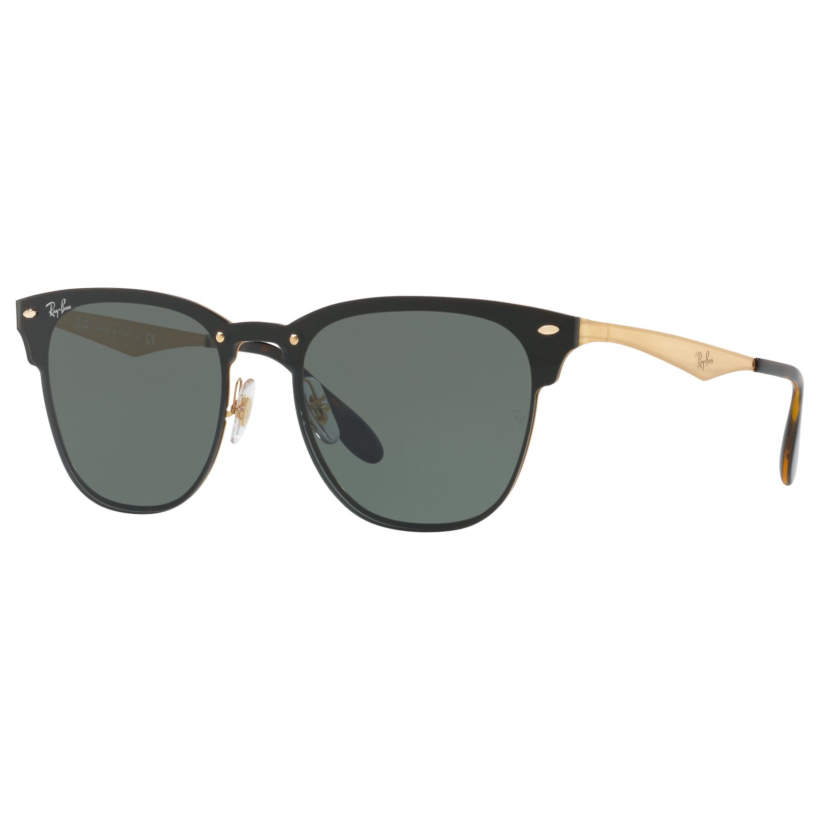 

RB3576N Квадратные солнцезащитные очки Blaze Clubmaster Ray-Ban, черный/зеленый