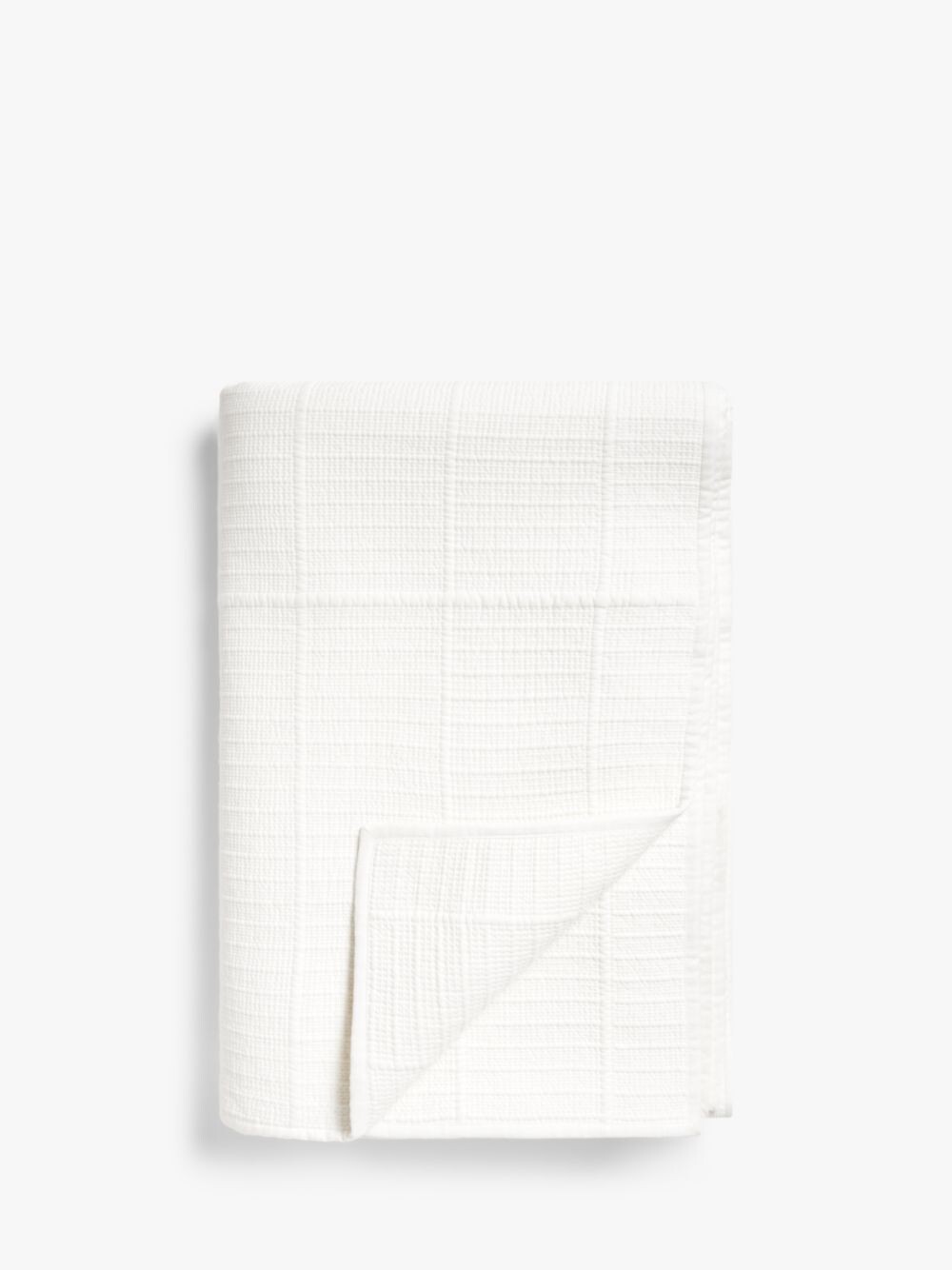 

Стеганое покрывало John Lewis Grid, белое