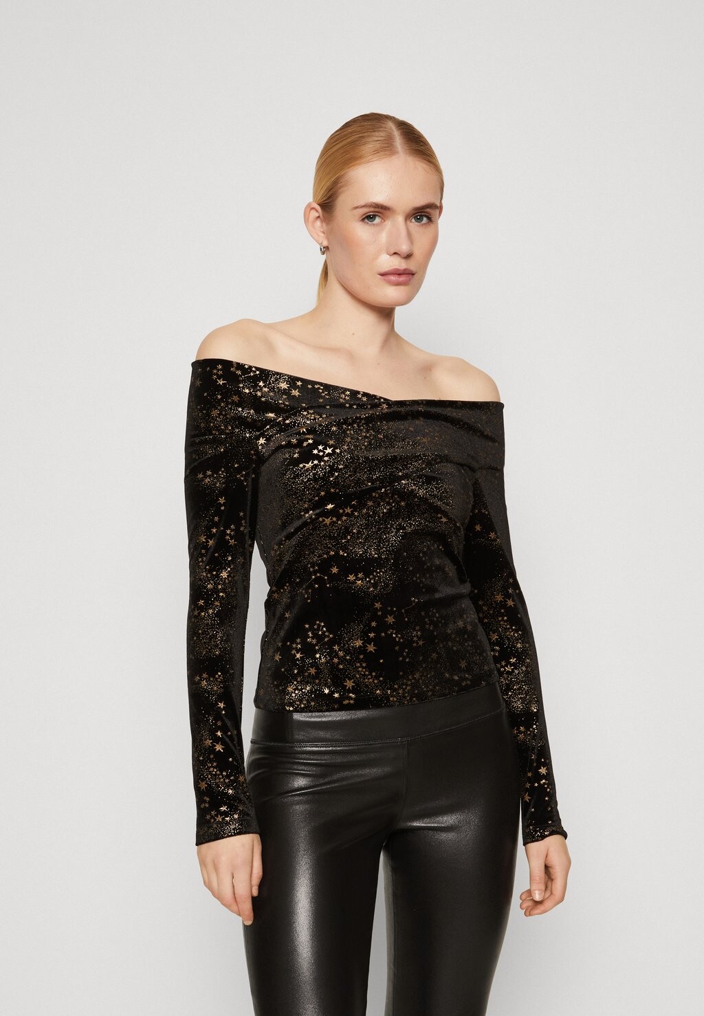 

Топ с длинными рукавами AllSaints DELTA STAR, цвет black/gold