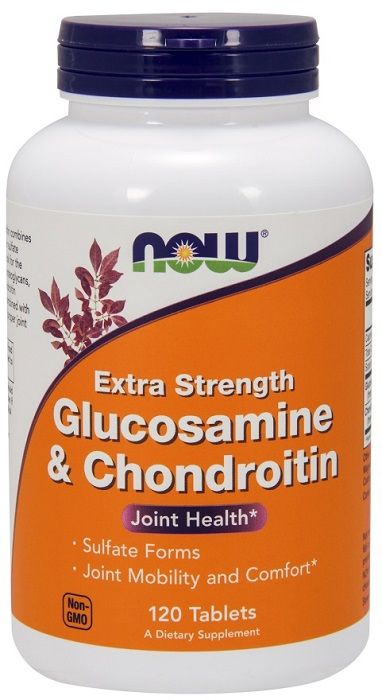 цена Now Foods Glucosamine & Chondrotin Extra Strenght совместная подготовка, 120 шт.