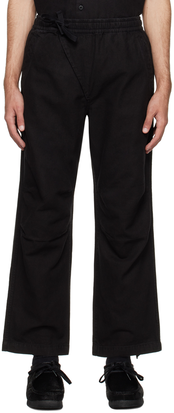 Черные спортивные брюки Asym Maharishi спортивные брюки maharishi hemp asym wide экрю