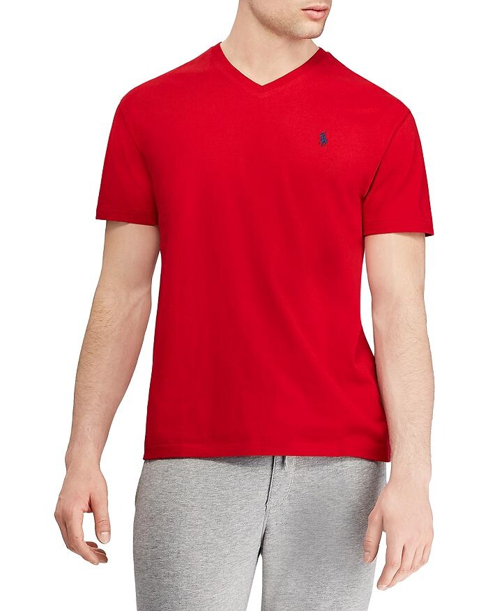 

Футболка классического кроя с V-образным вырезом Polo Ralph Lauren, Красный