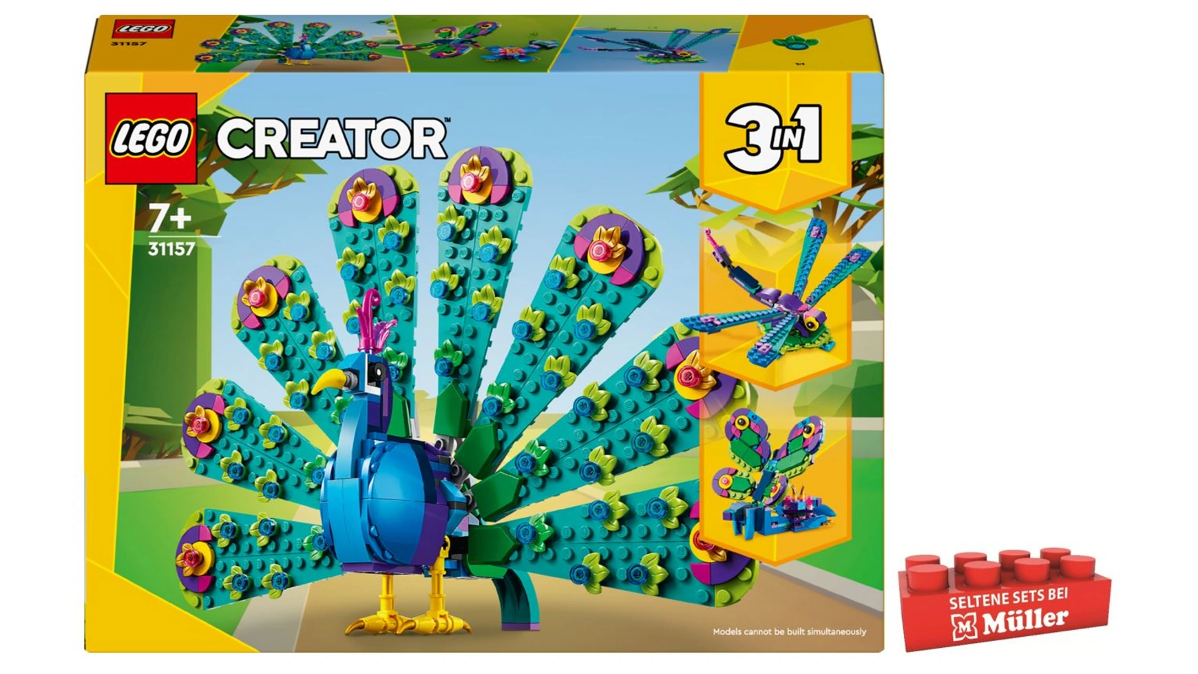 Lego Creator 3in1 Набор Экзотический павлин, Либель или бабочка lego creator 3in1 белый кролик