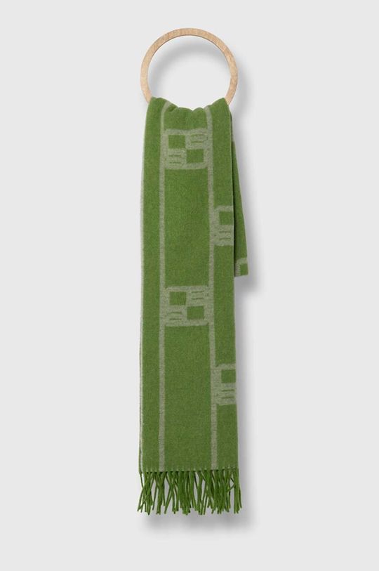 Шерстяной шарф Beatrice B, зеленый шерстяной шарф beatrice b бежевый
