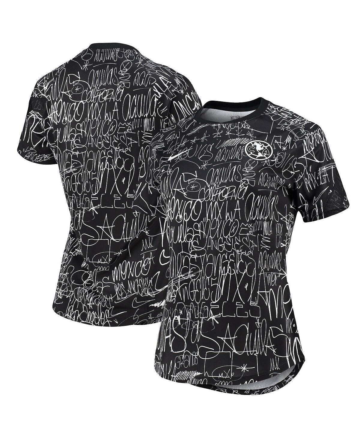 

Женская черная предматчевая майка Club America LAxLA 2021/22 Nike, черный