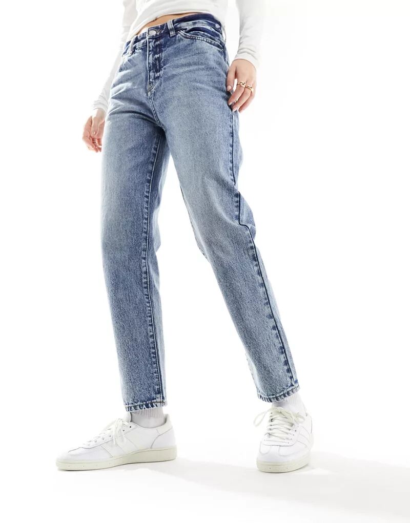 цена Синие укороченные джинсы-бойфренды Armani Exchange