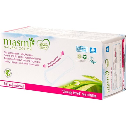 Прокладки для трусов MASMI из натурального хлопка Bio Classic, 30 шт. Masmi Natural Cotton цена и фото