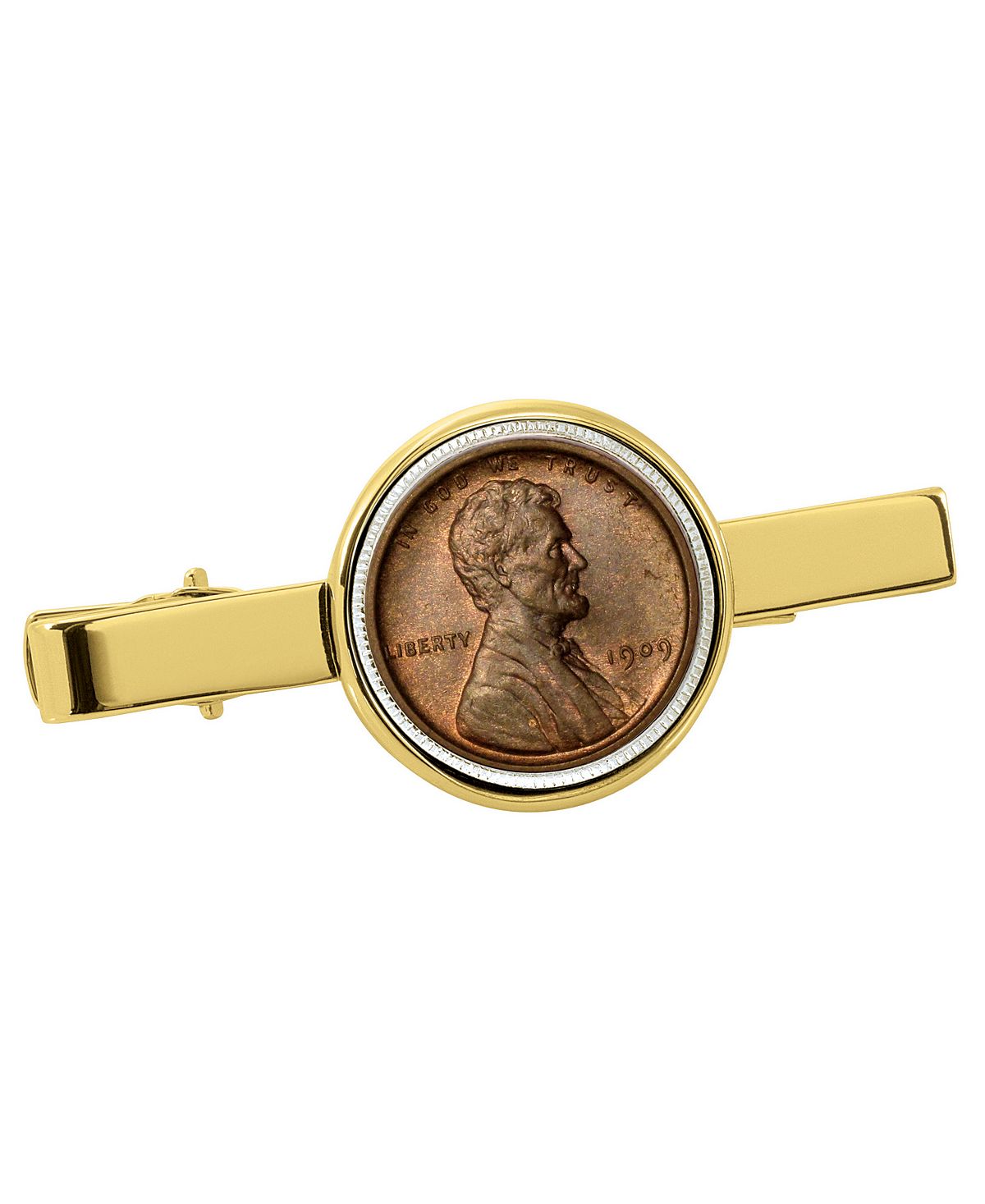 Зажим для галстука для монеты «Линкольн Пенни» первого года выпуска 1909 года American Coin Treasures 2021 maple leaf gold coin commonwealth queen s coin commemorative coin badge gift souvenir coins