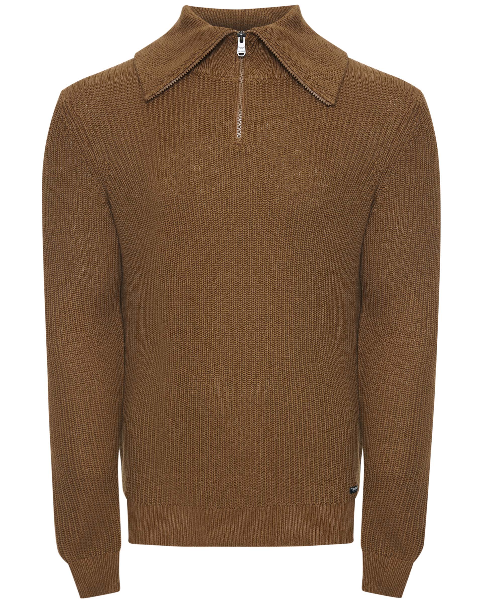 Пуловер Threadbare Stehkragen Francis, коричневый