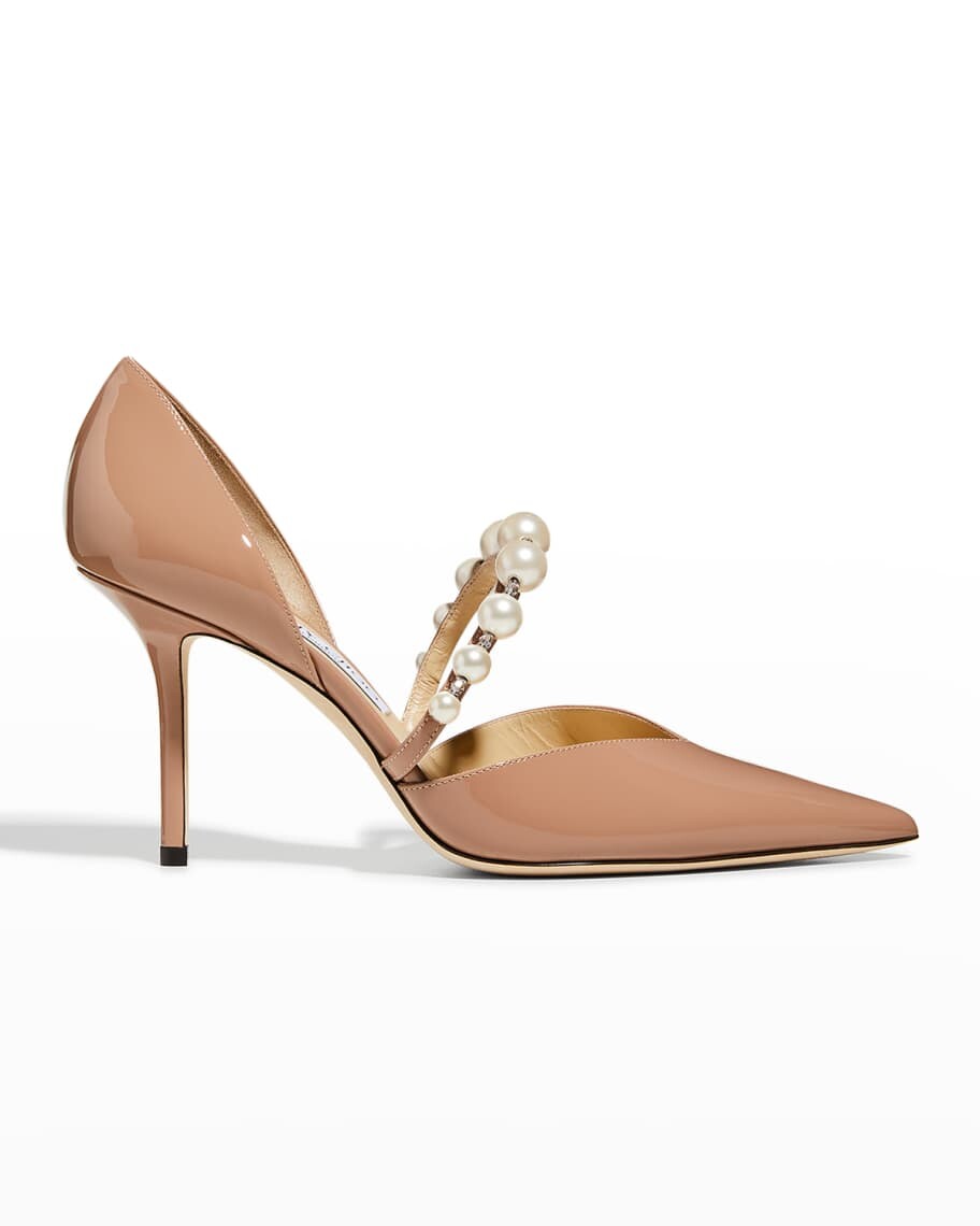 

Туфли-лодочки Aurelie d'Orsay с жемчужной лентой Jimmy Choo