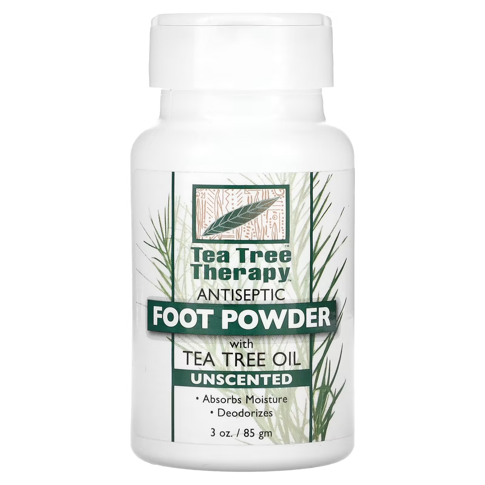 Антисептическая пудра для ног Tea Tree Therapy с маслом чайного дерева, 85 г
