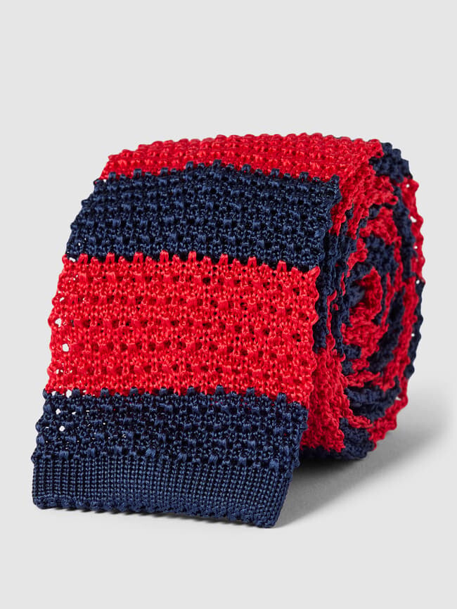 

Шелковый галстук с полосатым узором Polo Ralph Lauren, красный