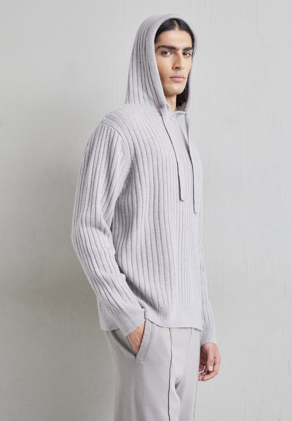 

Вязаный свитер HOODIE MERINO/CASHMERE KNITID, цвет dovecot