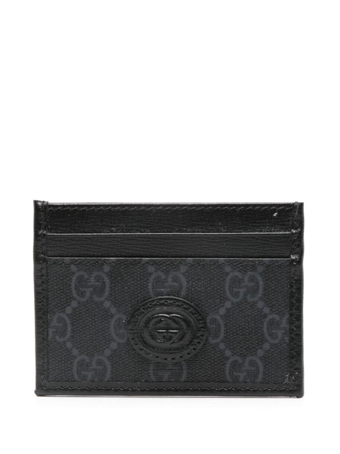 

Gucci картхолдер с логотипом Interlocking G, черный