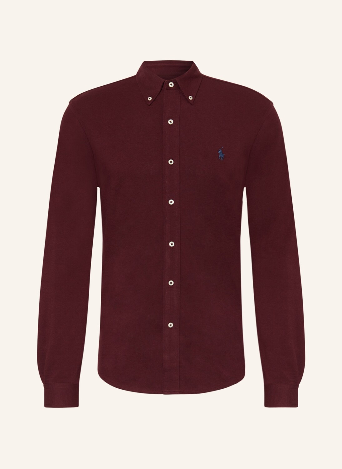 

Рубашка POLO RALPH LAUREN Piqué-Custom Fit, темно-красный