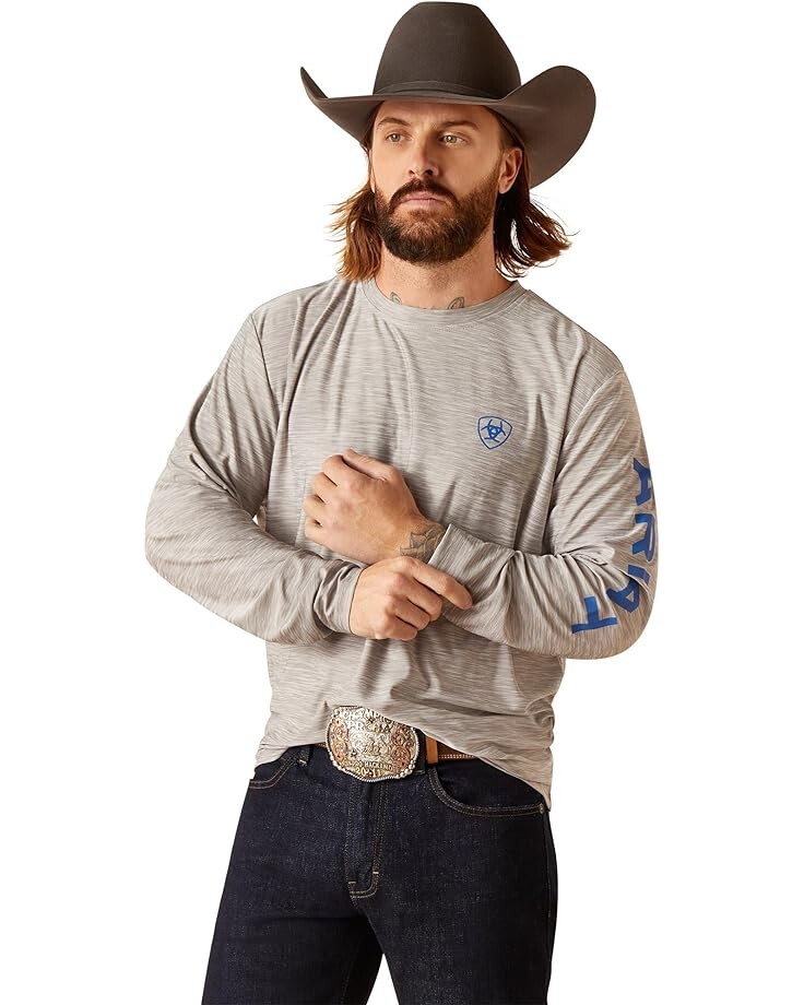 

Футболка Ariat Charger Logo, серый
