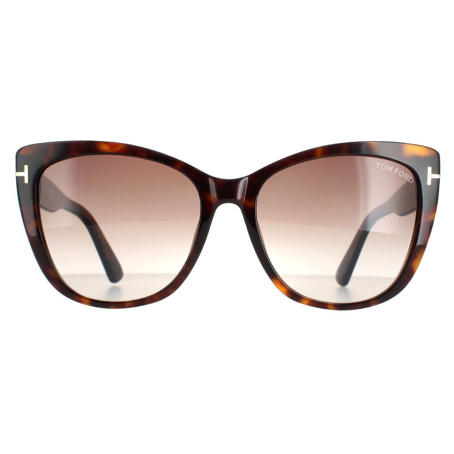 

Солнцезащитные очки Cat Eye Dark Havana Roviex Gradient FT0937 Nora Tom Ford, коричневый