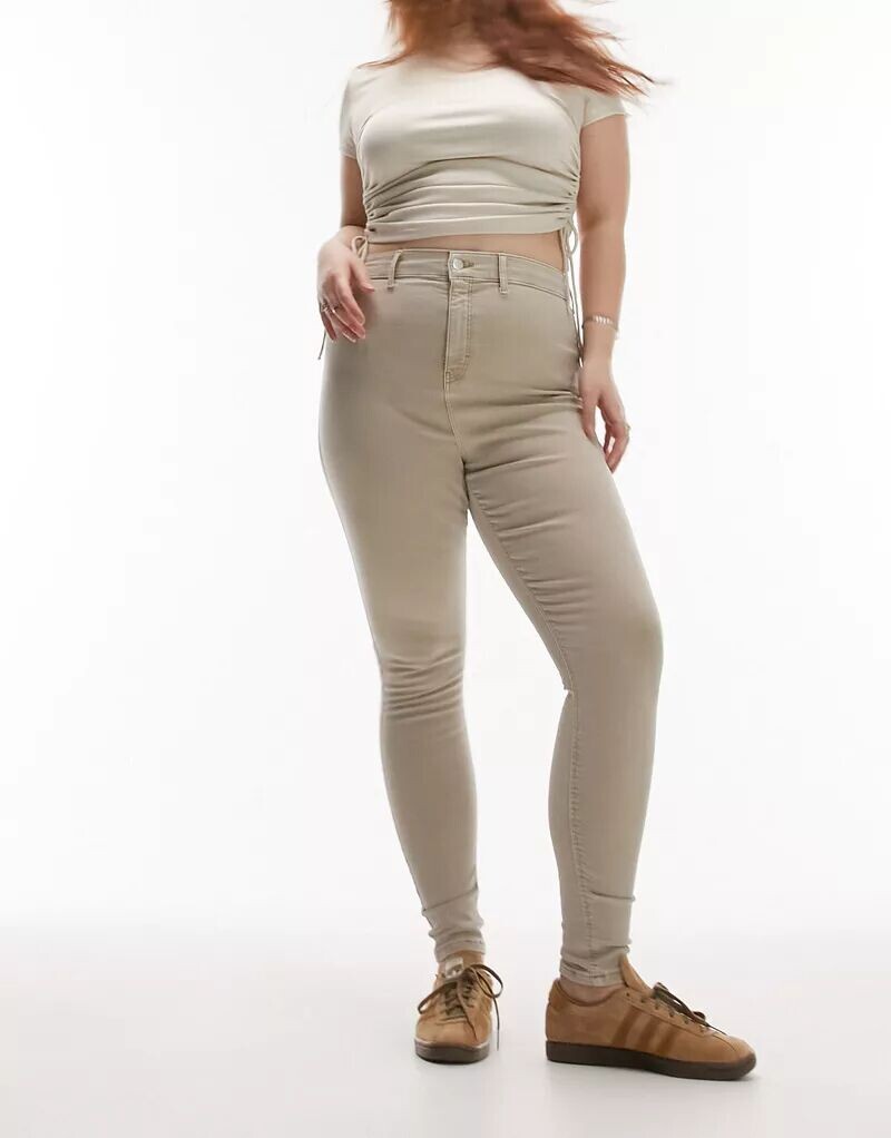 

Песочные джинсы Topshop Joni, Серый