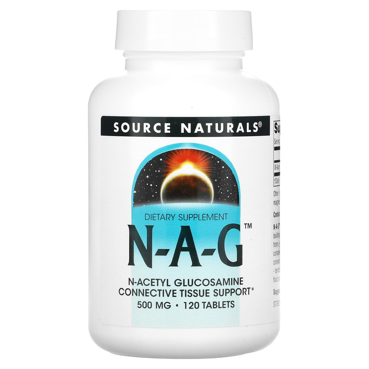 

N-A-G, 500 мг, 120 таблетки, Source Naturals
