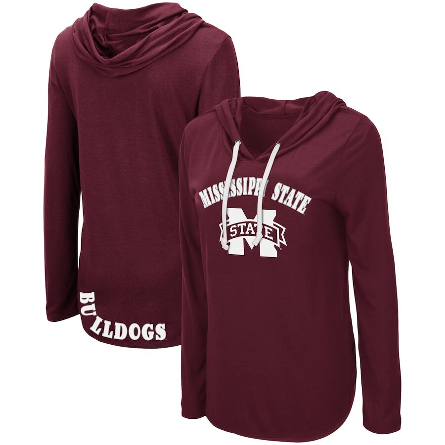 

Футболка с длинным рукавом Colosseum Mississippi State Bulldogs, бордовый