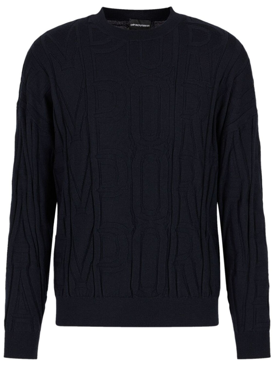 

Emporio Armani джемпер с тисненым логотипом, черный