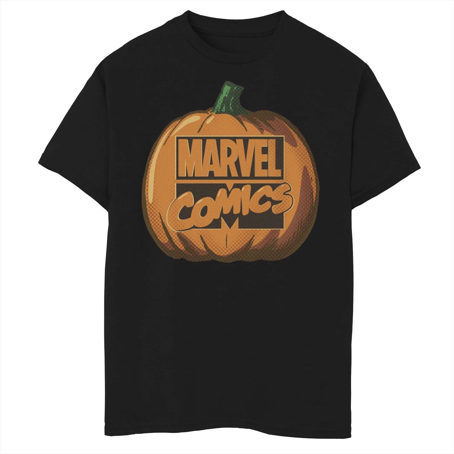Футболка с рисунком тыквы и логотипом Marvel Comics для мальчиков 8–20 ...
