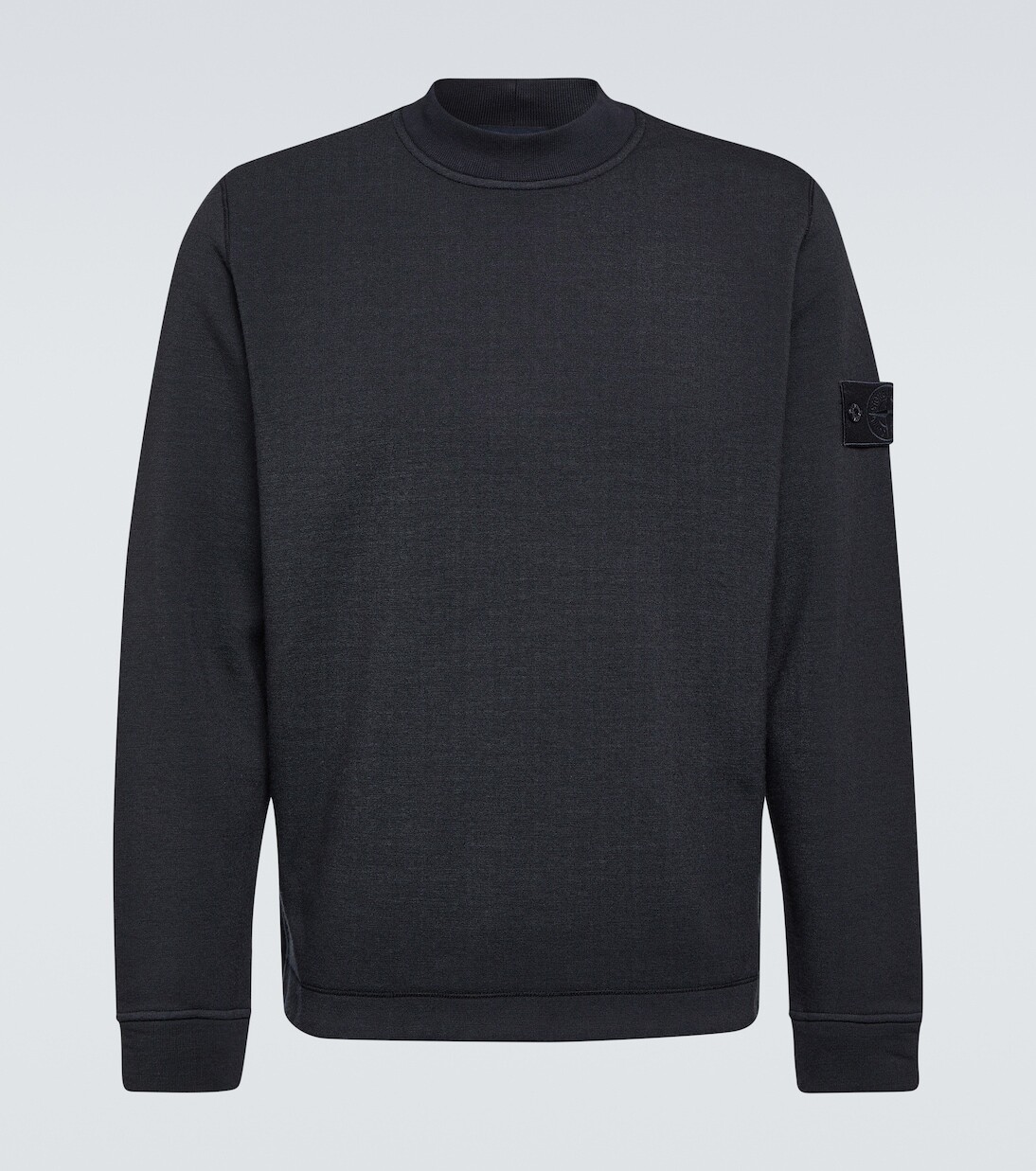

Свитер ghost из смесовой шерсти с круглым вырезом Stone Island, синий