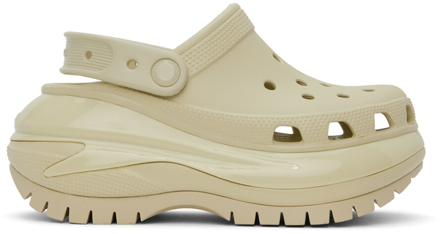 

Кремового цвета сабо Mega Crush Crocs, цвет Bone