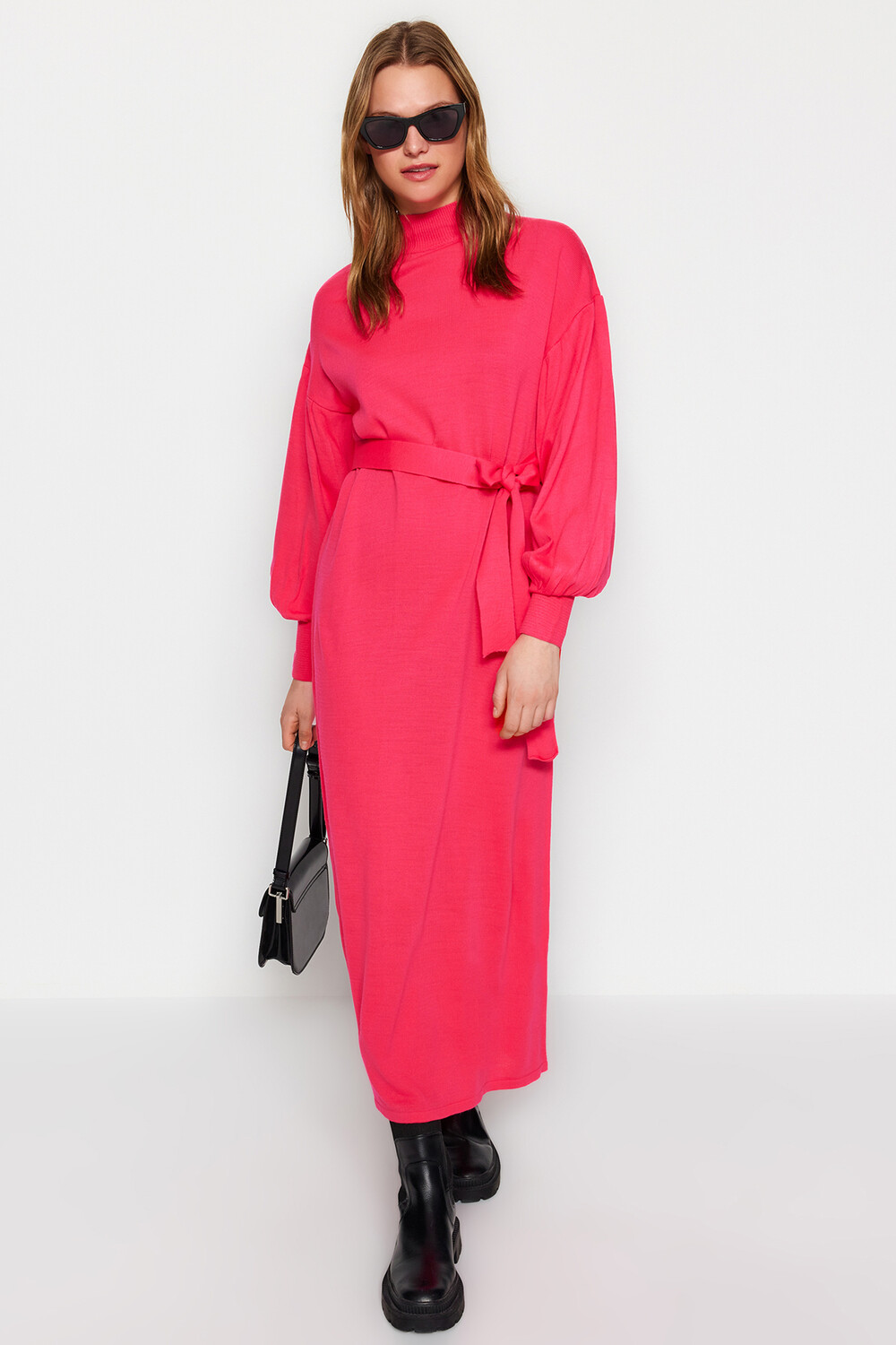 

Платье - Розовое - Базовое Trendyol Modest, розовый