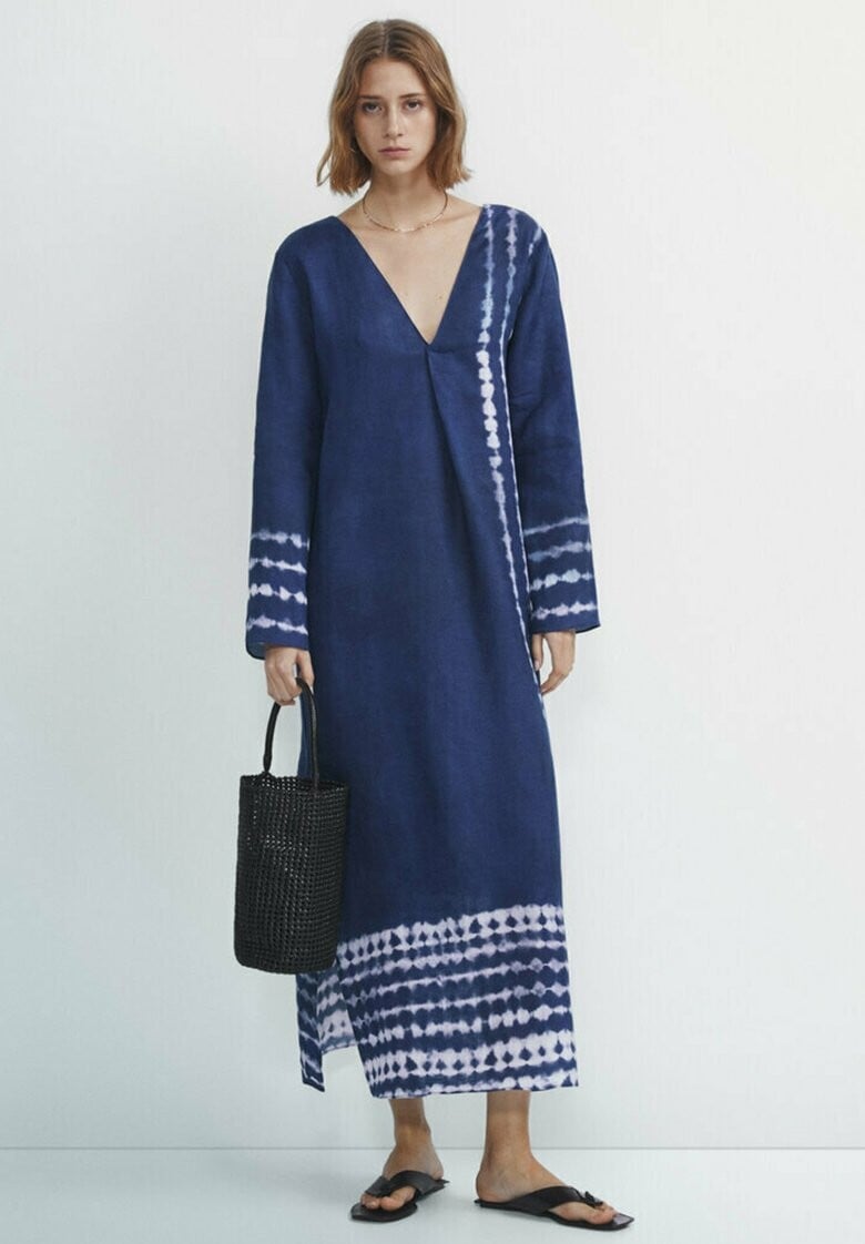 

Платье макси Massimo Dutti, синий