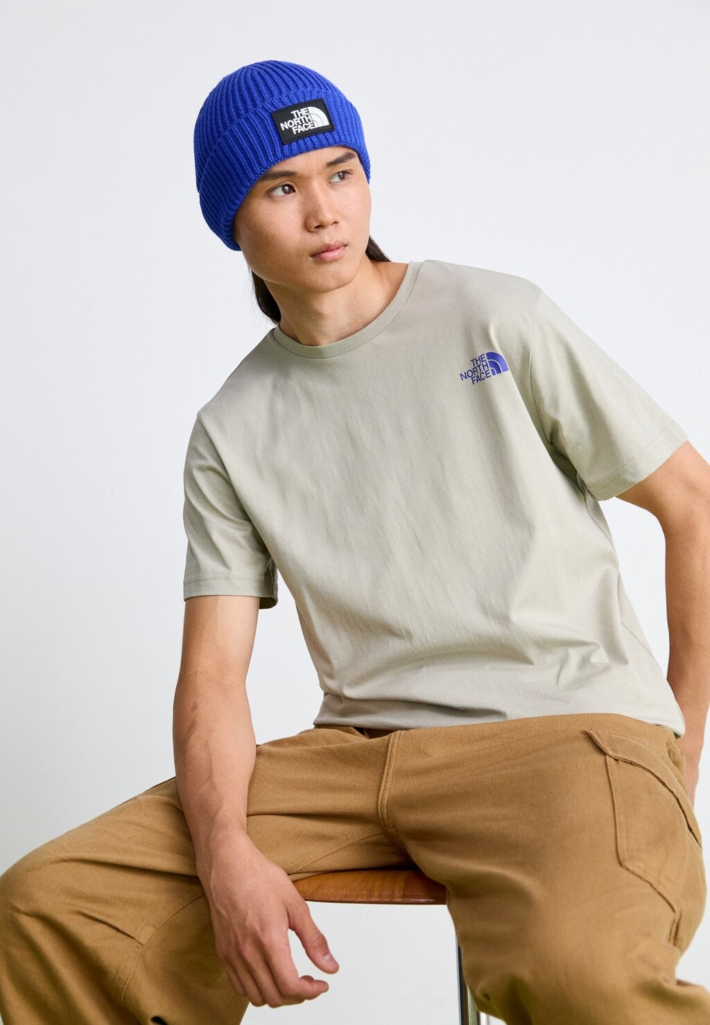 

Футболка с принтом TEE TOPOGRAPHIC The North Face, серый