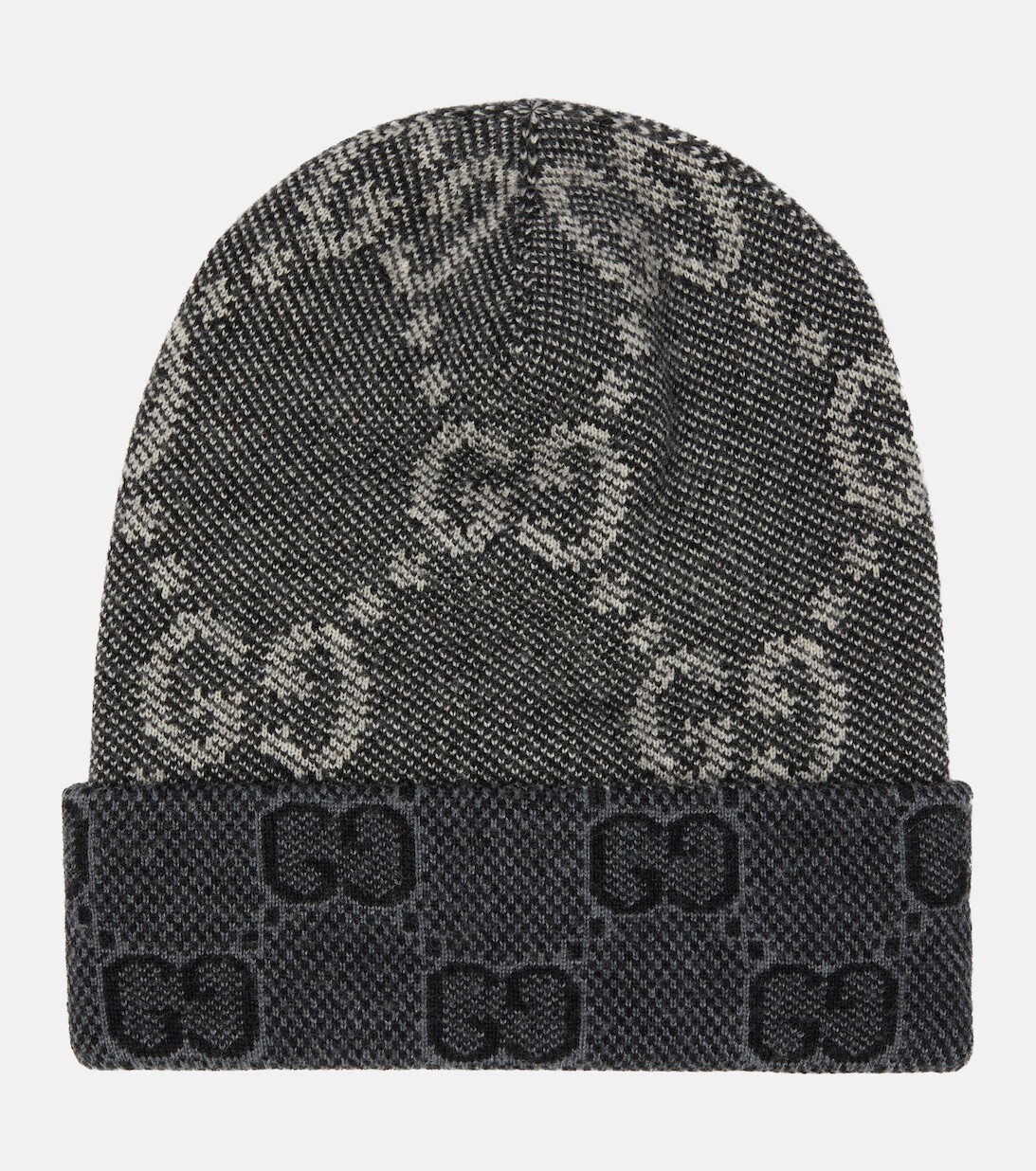 

Шапка-бини с жаккардовым узором GG Gucci, черный