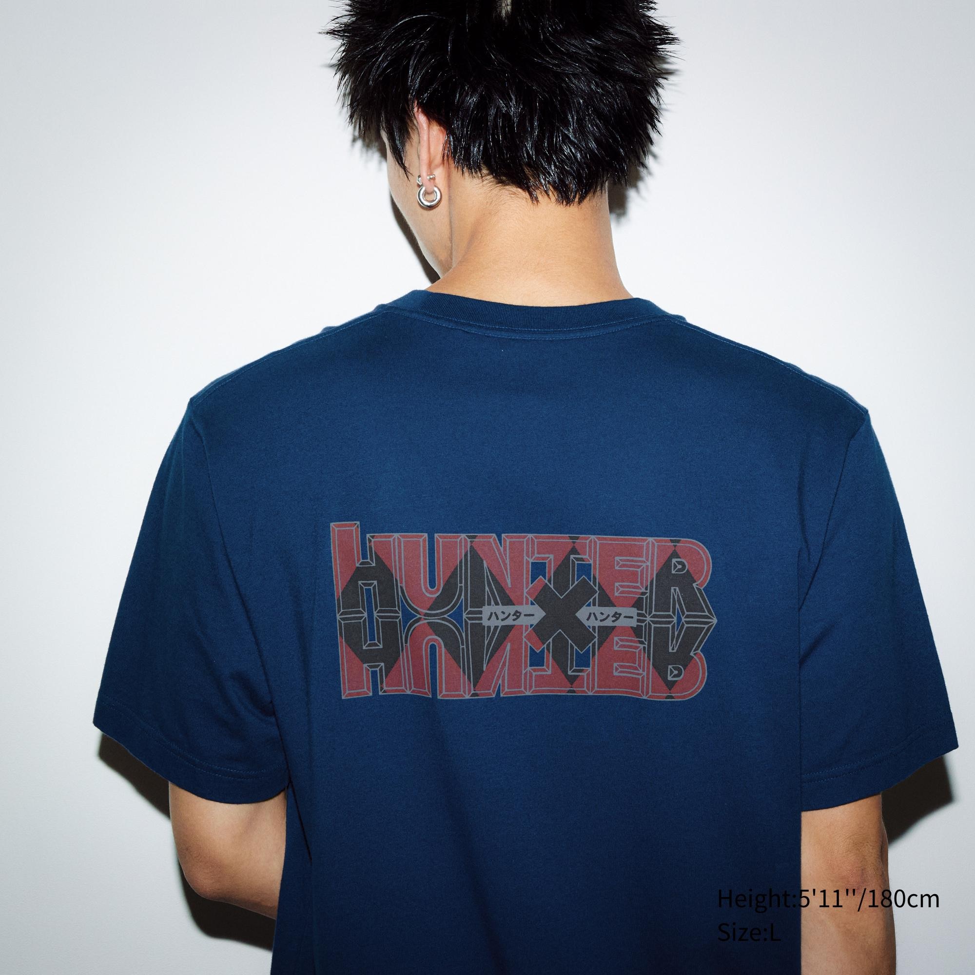 Футболка Uniqlo Hunter × Hunter UT с коротким рукавом, темно-синий цена и фото