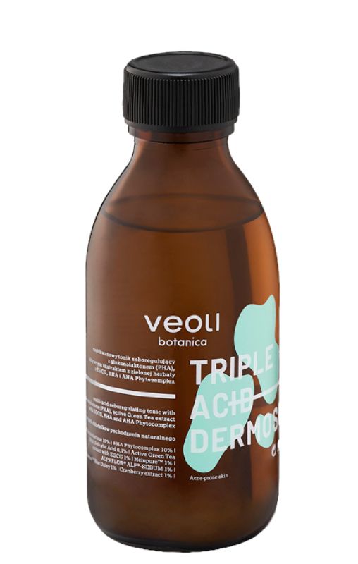 Veoli Botanica Triple Acid Dermo Solution Тоник для лица, 150 ml btpeel молочная кислота lactic acid solution 40% 10 мл