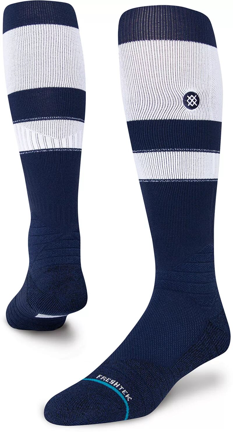 Бейсбольные носки в полоску для взрослых Stance, белый/темно-синий