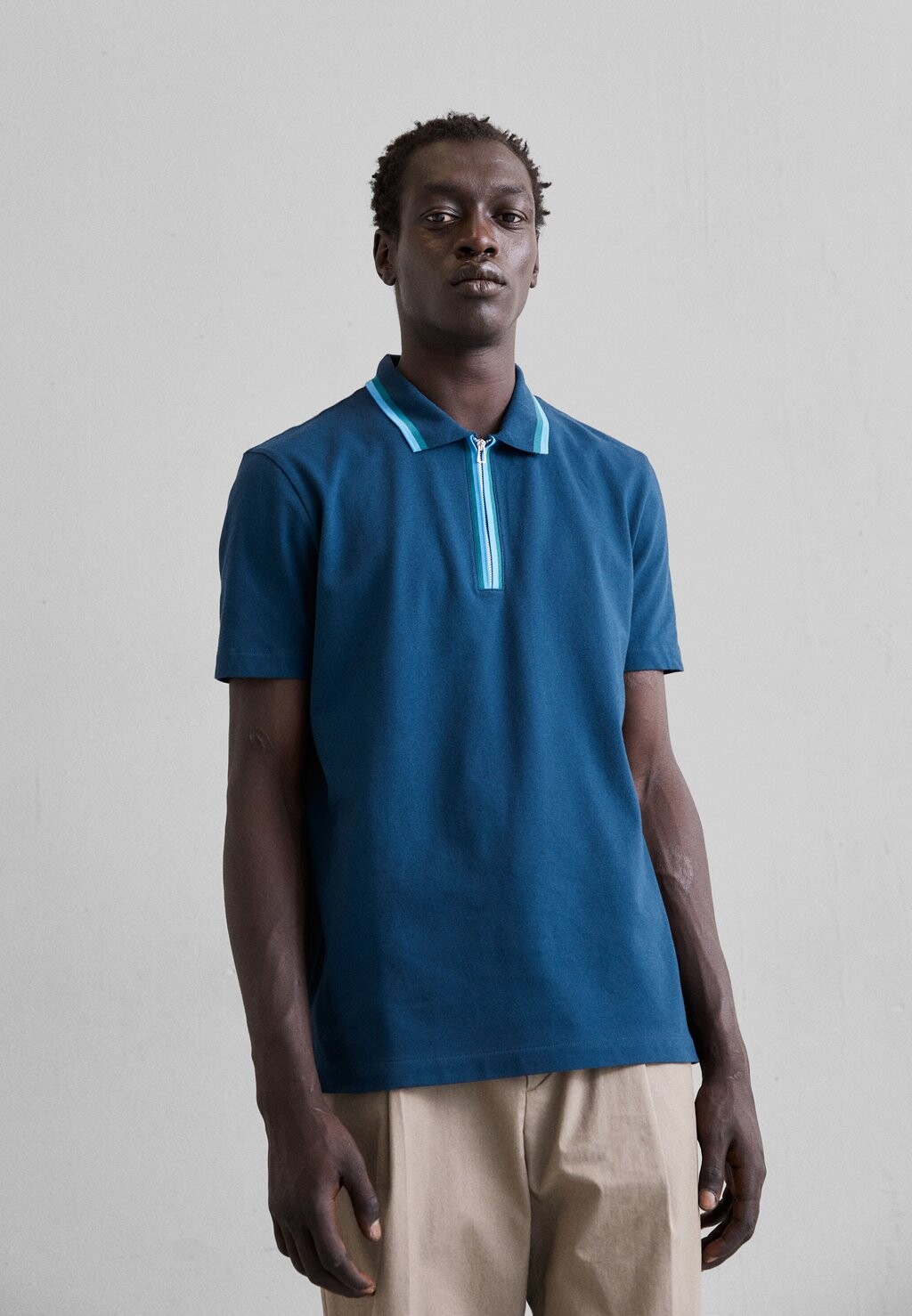 

Рубашка-поло ZIP PS Paul Smith, чернильно-синий