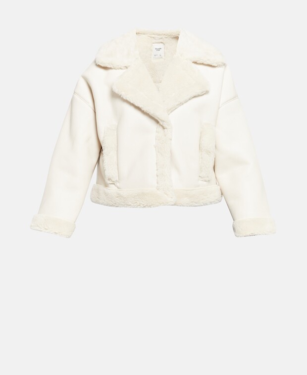 

Кожаная куртка Abercrombie & Fitch, белый