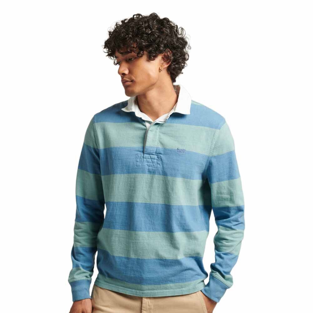 

Поло Superdry Vintage Stripe Rugby, синий