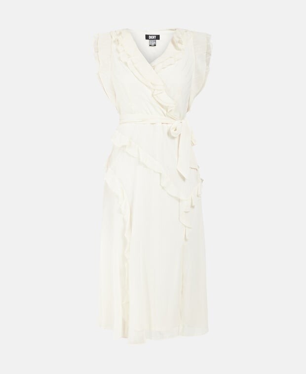 

Платье с запахом DKNY, белый