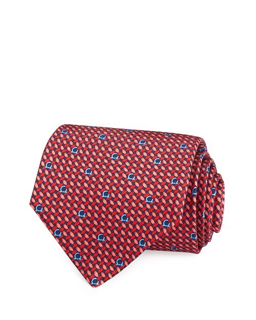 

Шелковый галстук Salvatore Rosso Gancini Ferragamo, цвет Blue
