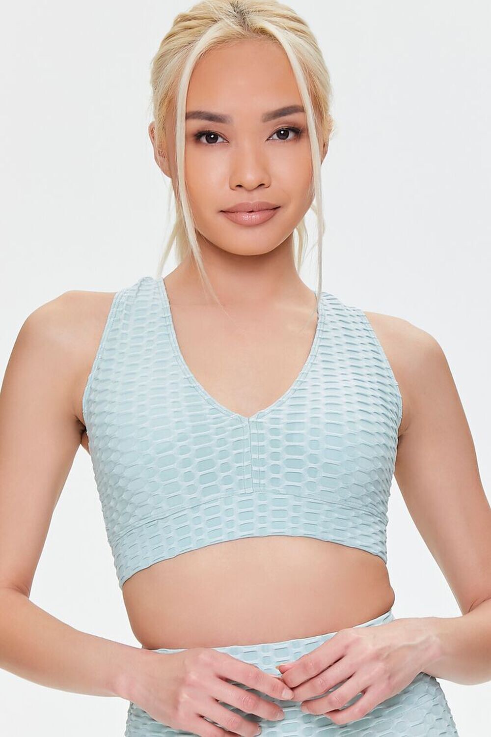 

Удлиненный спортивный бюстгальтер Honeycomb Forever 21
