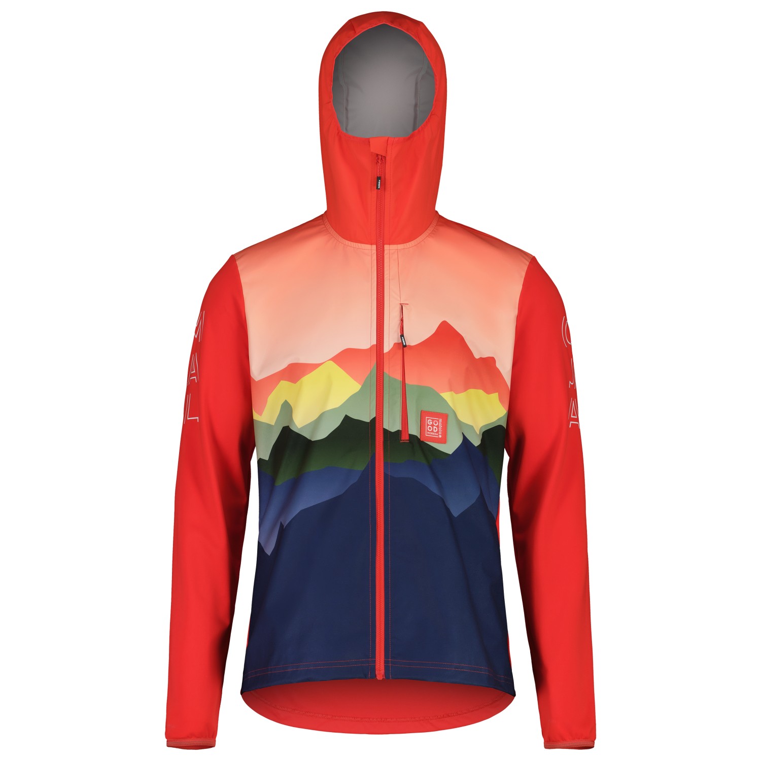 Куртка из софтшелла Maloja BeifussM Printed, цвет Fire Red Mountain Range