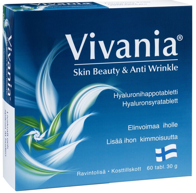 

Гиалуроновая кислота Myllärin Vivania Skin Beauty & Anti Wrinkle, 60 таблеток
