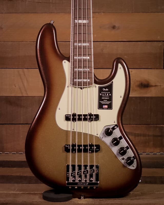 

Басс гитара Fender American Ultra Jazz Bass V, Rosewood FB, Mocha Burst