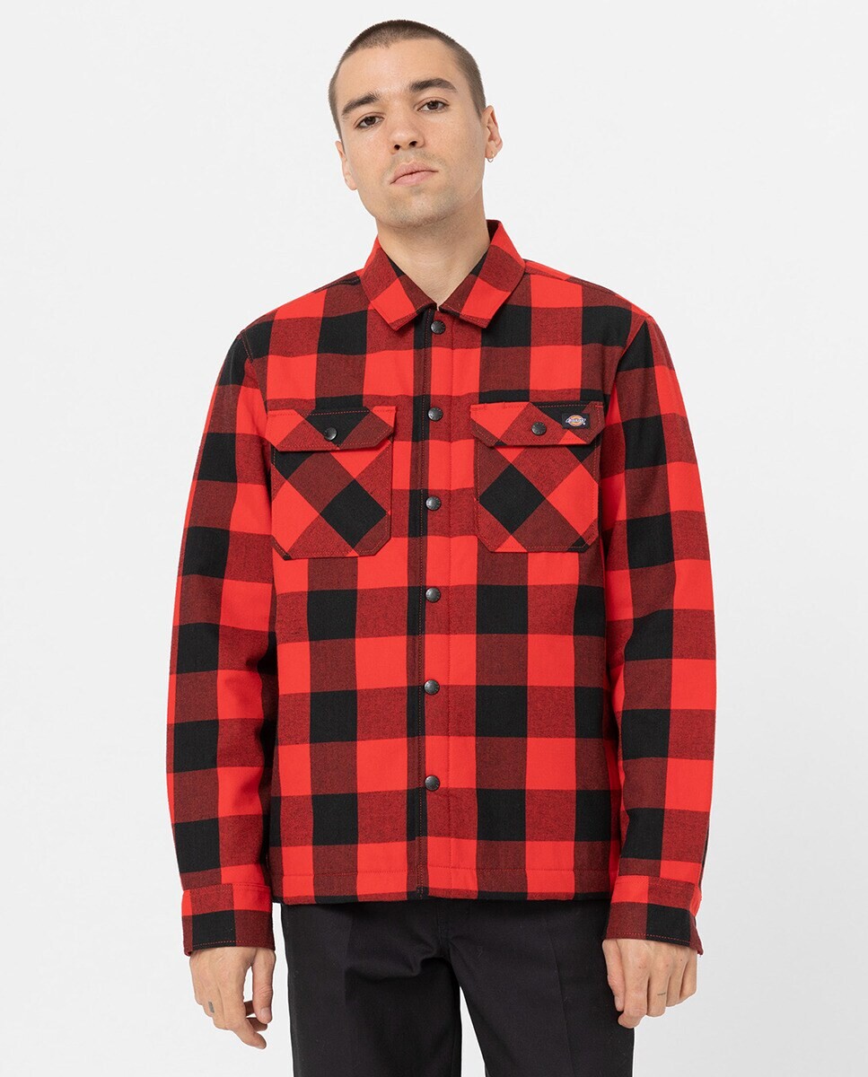 

Классическая мужская рубашка с длинным рукавом Dickies, красный